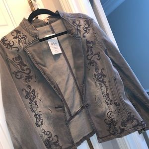 Edgy black and gray jacket never worn